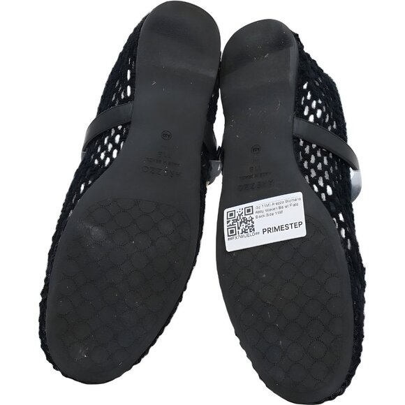Arezzo Abby Woven Mary Jane Ballet Flats Black Women's US 11M - Picture 6 of 6